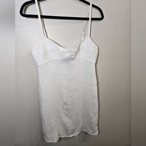 Venroy White Sleeveless Fittet Mini Dress Size M